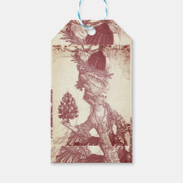 Fransk elegant Marie Antoinette Joyeux Noel Presentetikett