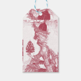 Fransk elegant Marie Antoinette Joyeux Noel Presentetikett