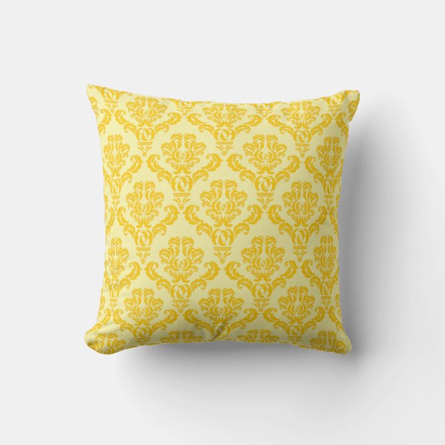 Fransk Empire Damask Pattern #3 Kudde (Framsida)