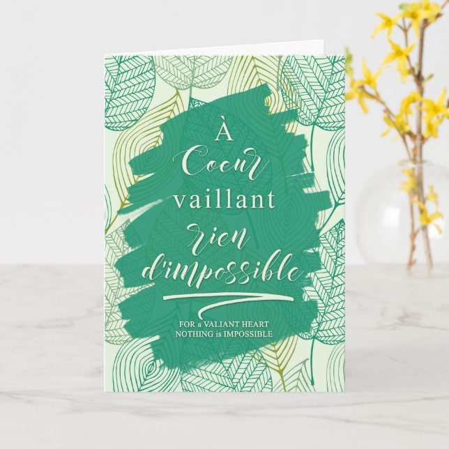 Fransk Examen Inget är Omöjligt Typografi Kort (Gul blomma)
