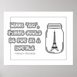 Fransk - färgning Poster