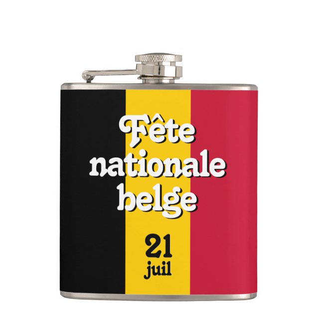 Fransk Fête nationale belge belge Flagga Fickplunta (Framsidan)