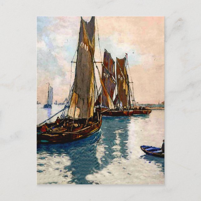 Fransk fiskefartyg 1925 vykort (Framsida)