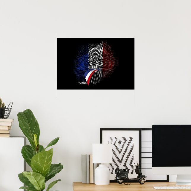 Fransk flagg poster (Hemmakontoret)