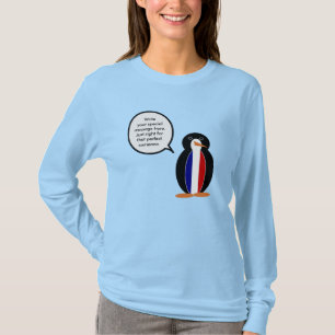 Fransk flagg Vilda djur Pingvin personlig gåva T Shirt