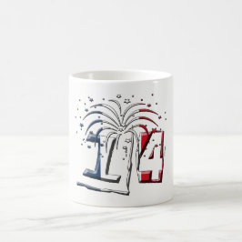 Fransk Flagga 14 juli Quatorze Juillet Bastille Da Kaffemugg