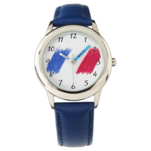 Fransk flagga armbandsur