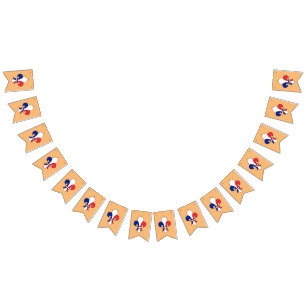 Fransk Flagga & Fleur De Lys Party Frankrike / Ban