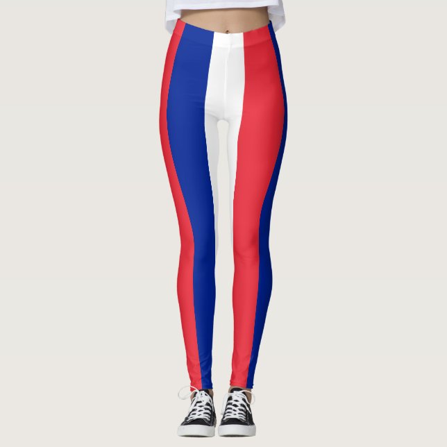 Fransk Flagga (Frankrike) Leggings (Framsida)