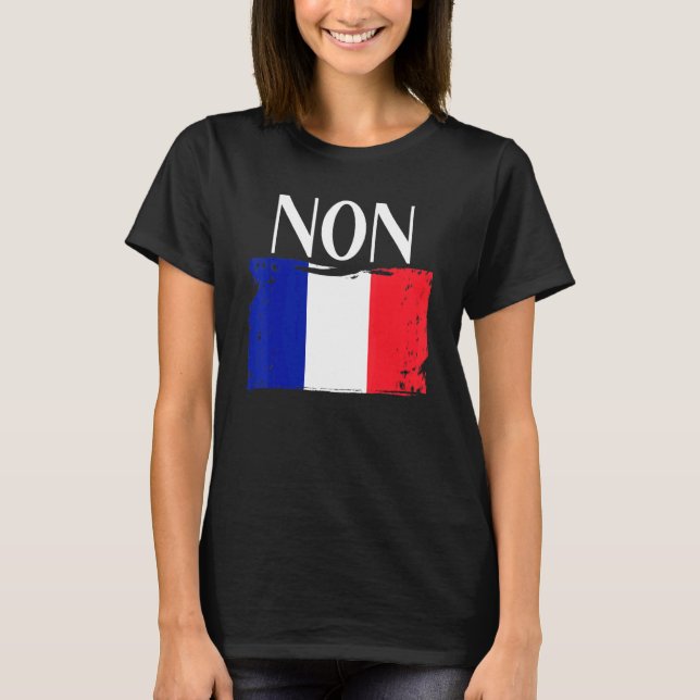 Fransk Flagga Frankrike Roots non T Shirt (Framsida)