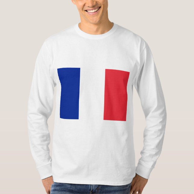Fransk Flagga (Frankrike) T Shirt (Framsida)