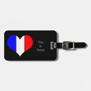 Fransk Flagga Heart Bagagebricka