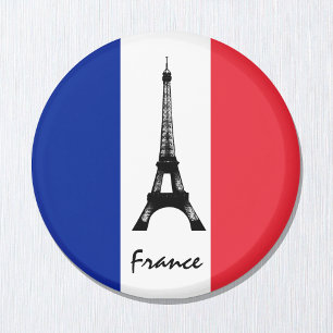 Fransk flagga Magnet, Eiffel Torn, helgdag, Frankr Magnet