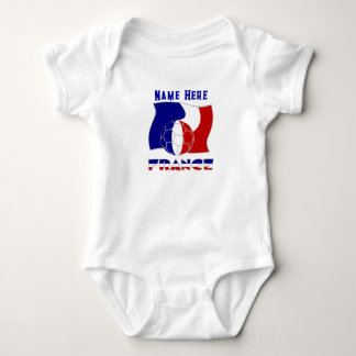 Fransk Flagga med fotbolls-buss T Shirt