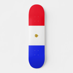 Fransk flagga mini skateboard bräda 18,5 cm