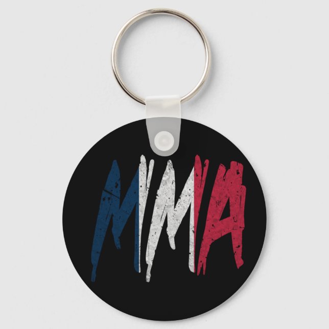 Fransk Flagga MMA Nyckelring (Framsida)