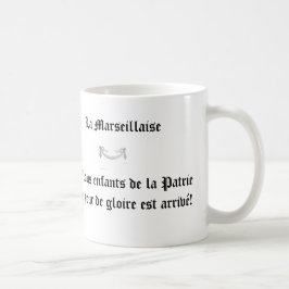 Fransk flagga & nationalsång Titel & Vissa texter Kaffemugg