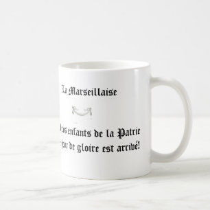 Fransk flagga & nationalsång Titel & Vissa texter Kaffemugg
