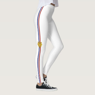 Fransk flagga-nationellt emblem leggings