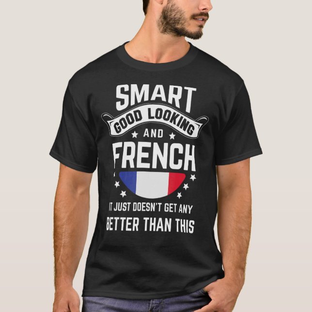 Fransk Flagga Native Pride Frankrike Fransk Root a T Shirt (Framsida)