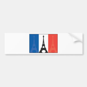 Fransk flagga och Eiffel torn Bildekal