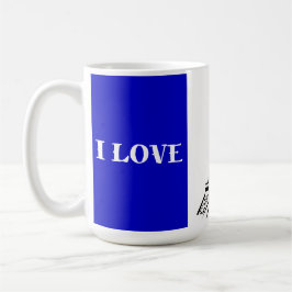 Fransk Flagga och Eiffel Torn Design Kaffemugg