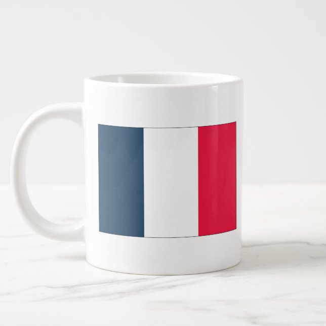 Fransk flagga och nationalsång Kaffe / Te-mugg Jumbo Mugg (Vänster)