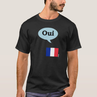 Fransk flagga Oui T Shirt
