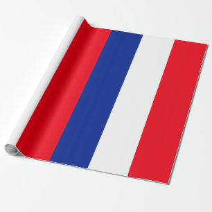 Fransk Flagga Patriotic Färg Internationell Trave Presentpapper
