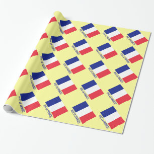 Fransk flagga som slår in lafrankriken för pappe presentpapper
