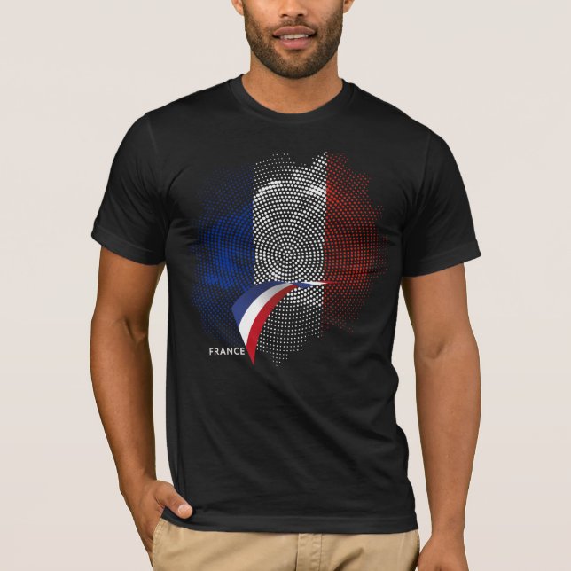 Fransk flagga t shirt (Framsida)