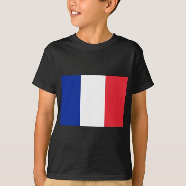 Fransk Flagga T Shirt (Framsida)