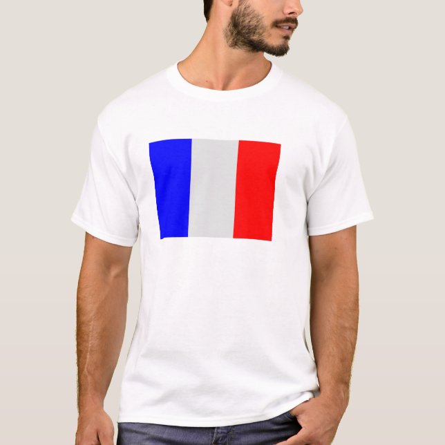Fransk flagga tee shirt (Framsida)