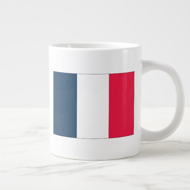 Fransk flaggmugg med namnet på den franska nationa jumbo mugg (Höger)