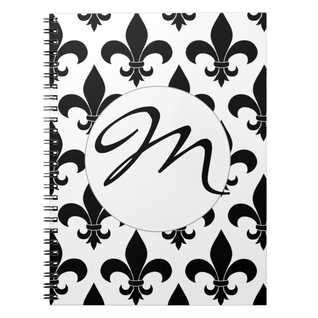 Fransk Fleur de lis Mönster Classic Anteckningsbok (Framsidan)