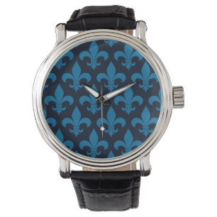 Fransk Fleur de lis Mönster Classic Armbandsur