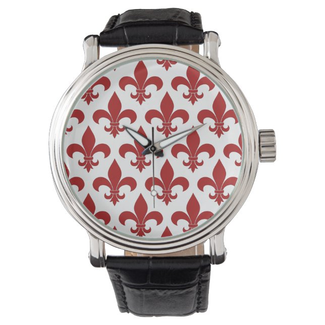 Fransk Fleur de lis Mönster Classic Armbandsur (Framsida)