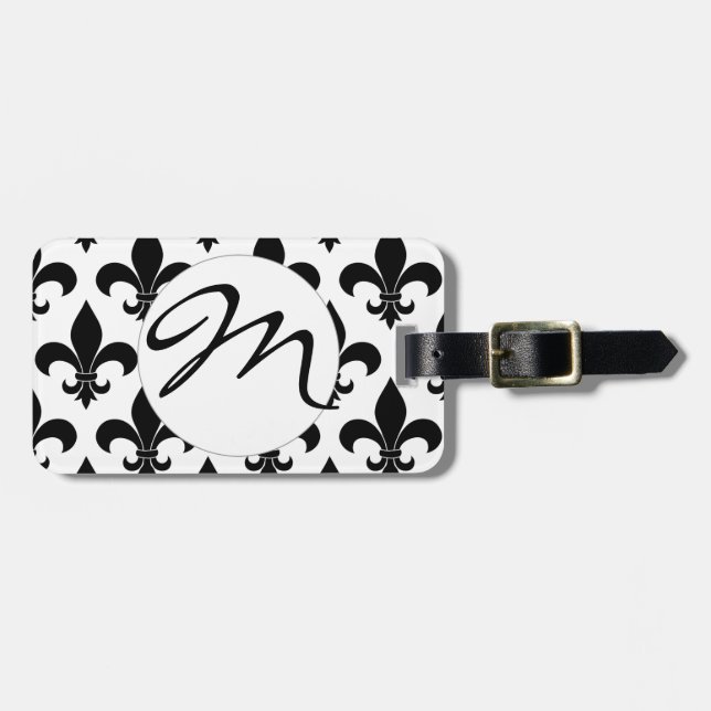Fransk Fleur de lis Mönster Classic Bagagebricka (Horisontell Framsida)