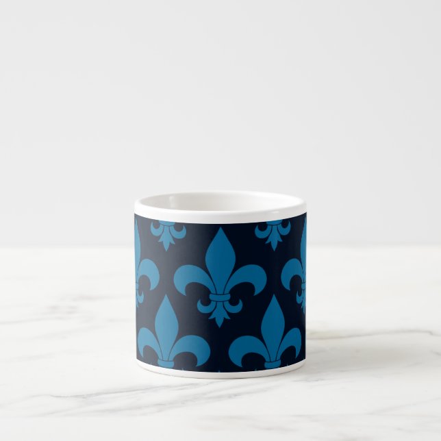 Fransk Fleur de lis Mönster Classic Espressomugg (Framsidan)