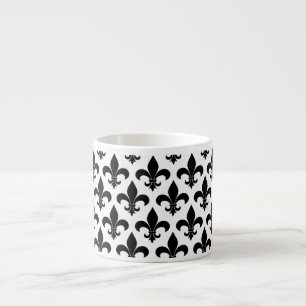Fransk Fleur de lis Mönster Classic Espressomugg