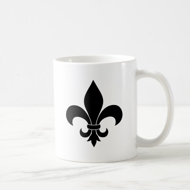 Fransk Fleur de lis Mönster Classic Kaffemugg (Höger)