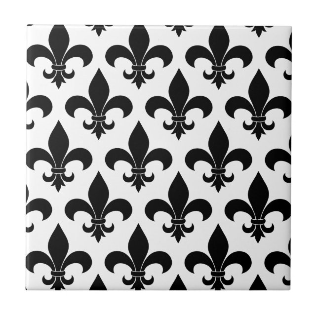 Fransk Fleur de lis Mönster Classic Kakelplatta (Framsidan)