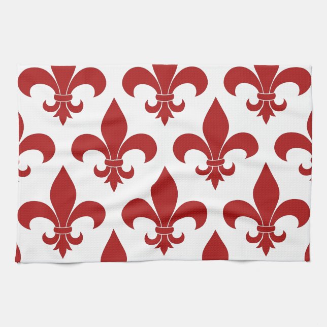 Fransk Fleur de lis Mönster Classic Kökshandduk (Horisontell)