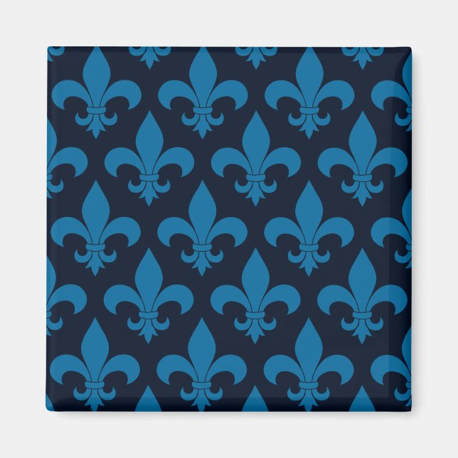 Fransk Fleur de lis Mönster Classic Magnet (Framsidan)