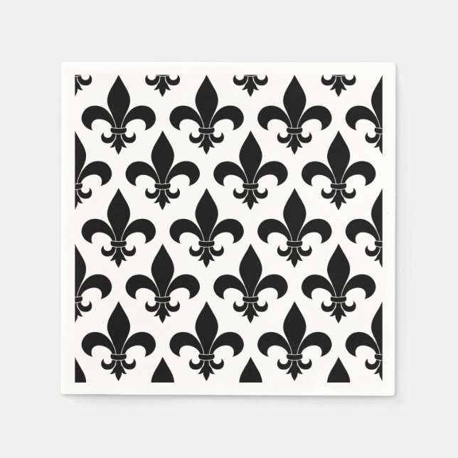 Fransk Fleur de lis Mönster Classic Pappersservett (Framsidan)