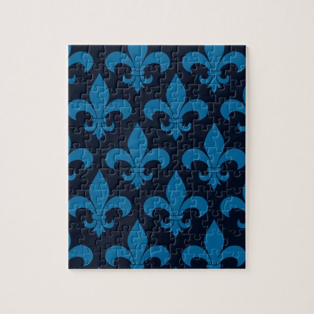 Fransk Fleur de lis Mönster Classic Pussel (Vertikal)