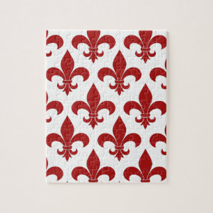 Fransk Fleur de lis Mönster Classic Pussel