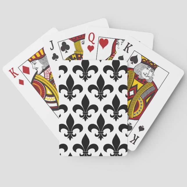 Fransk Fleur de lis Mönster Classic Spel Kort (Baksidan)
