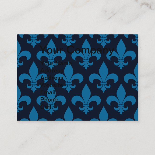 Fransk Fleur de lis Mönster Classic Visitkort (Framsida)