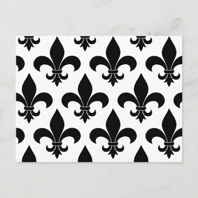 Fransk Fleur de lis Mönster Classic Vykort (Framsida)